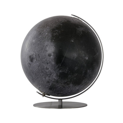 Columbus Leuchtglobus Mond D 40 cm Mond-Globus handkaschiert mit Edelstahl matt